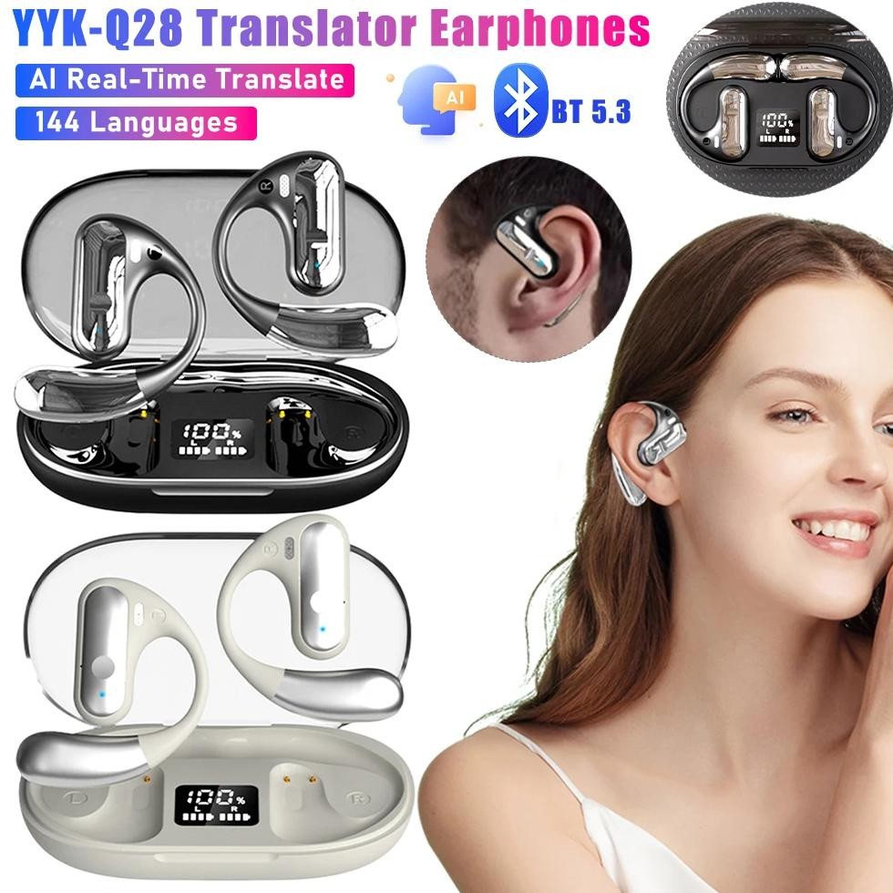 

AI Real-Time Translation Earphones 144 Languages Translator Earbuds Wireless Bluetooth Translator Headphones For Travel Business