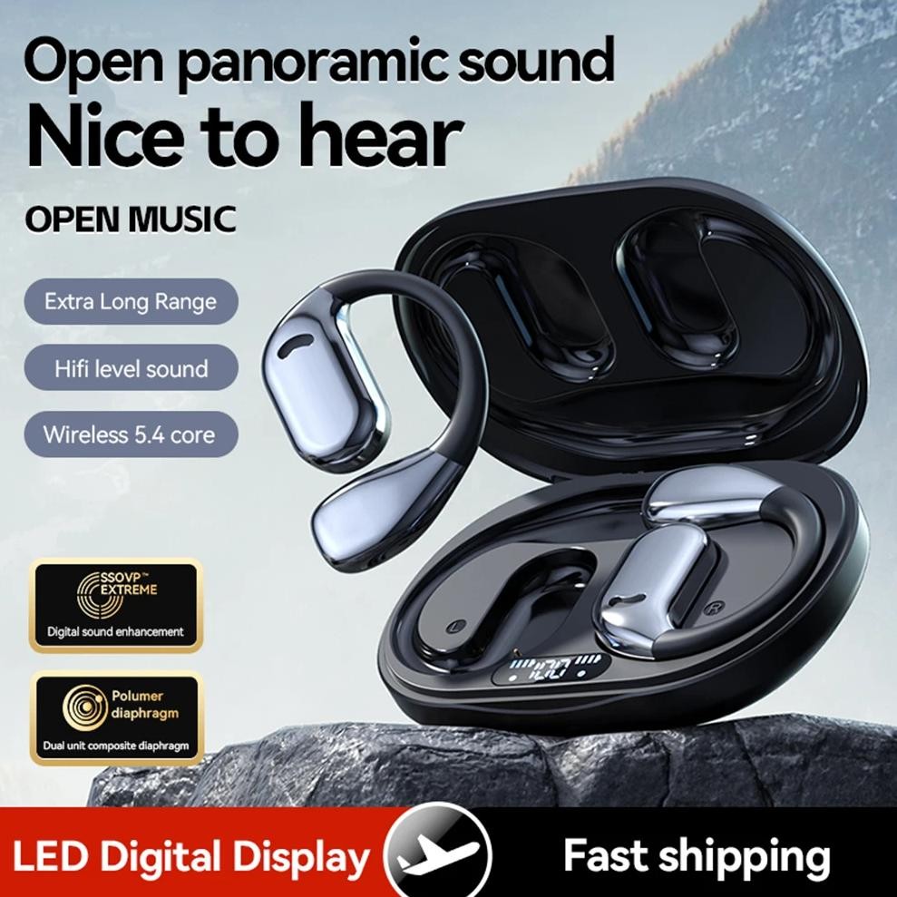 

Ear Hanging Headphone Translator Wireless BT5.4 Sport Headphone AI Real-time Language Translation Earphones for Travel Business