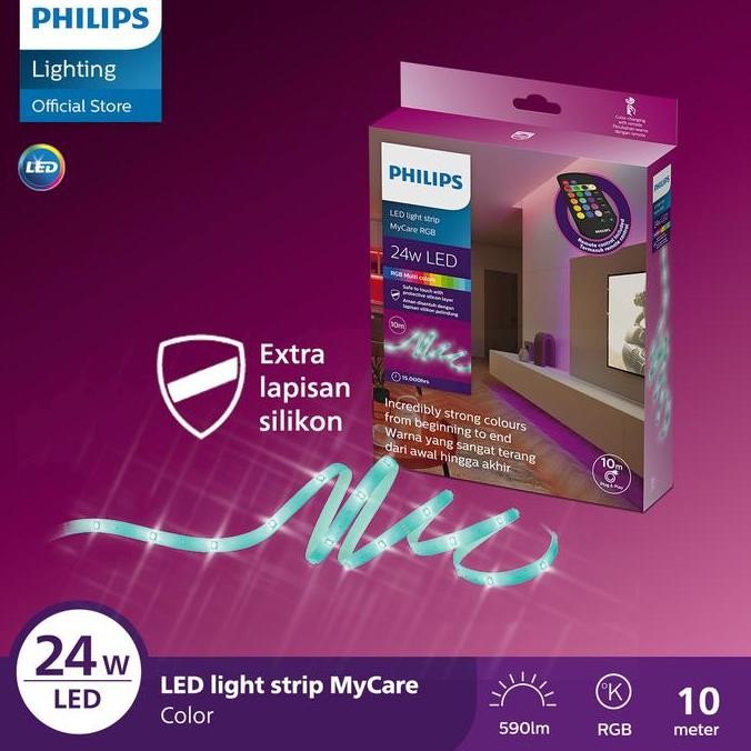 Lampu Philips Led Strip Mycare 24W  10M Plug And Play Rgb Color