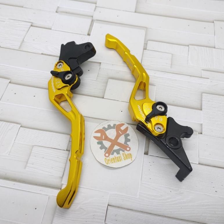 Ready Handle Sisik Stelan Cnc Baet+ Handgrip Carbon+ Selang Rem Depan 95Cm+ Kleman Selang+ Footstep 