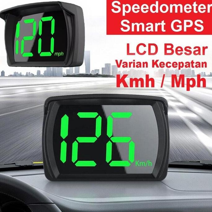 Speedometer Mobil Digital Speedometer GPS Digital KM/H dengan Tampilan Huruf Besar LED untuk Mobil T