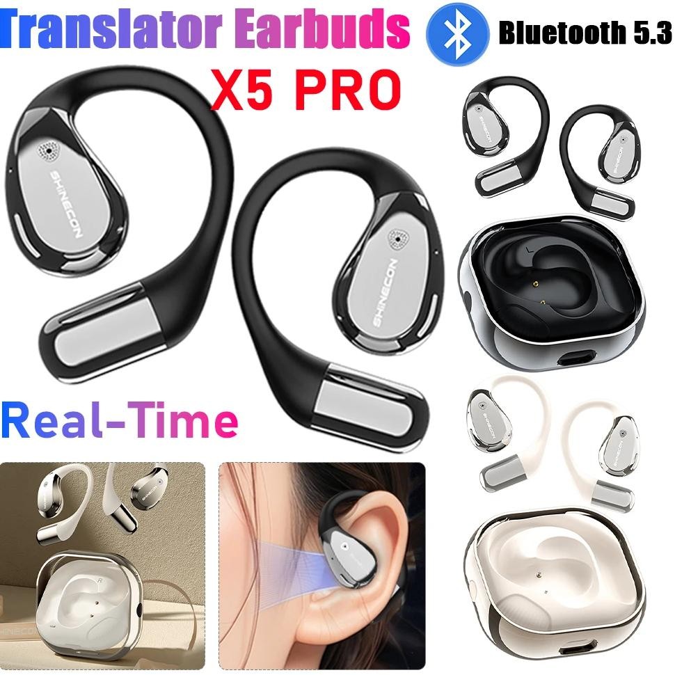 

X5 PRO Translator Earbuds Real-time Translation Earbuds Language Translator Earphones Smart Voice Wireless Headphones for Travel