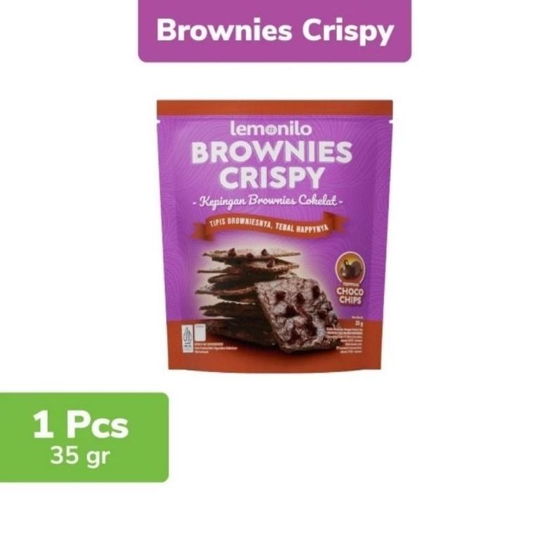 

Lemonilo Brownies Crispy 35 gr rasa Chocochips dan Keju