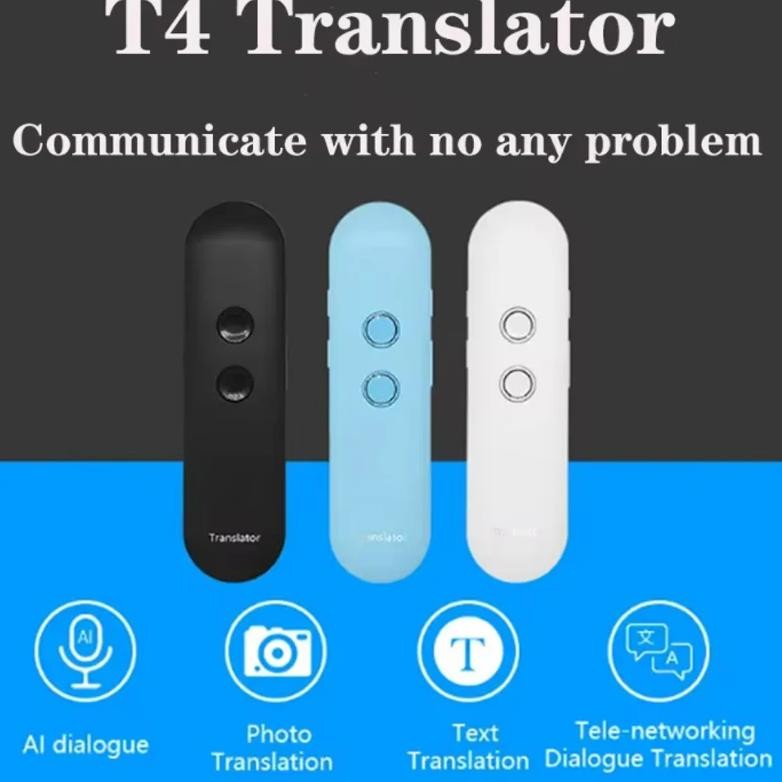 

T4 portable translator, intelligent translation of 40 languages real-time speech translation APP Bluetooth multilingual