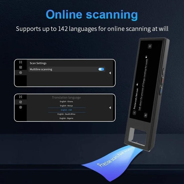 

Portable S90 Translation Pen Real Time Intelligent Text Scanning Point Reading Learning Smart Voice Translator Device