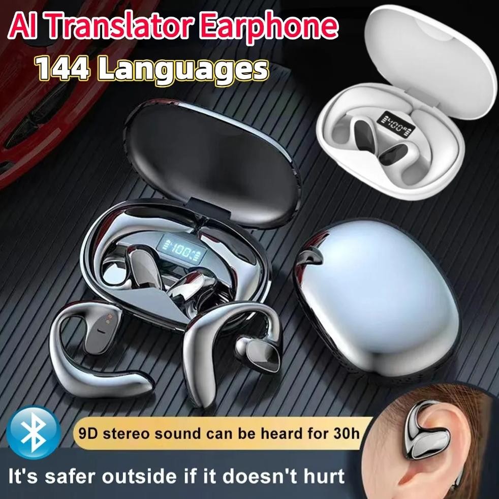 

M8 Translation Earphones 144 Languages Instant Translated Wireless -Compatible Smart Voice Translator Earbud for Travel Business