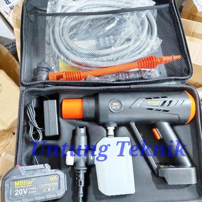 BEBAS ONGKIR - MOLLAR HPW20500 JET CLEANER CORDLESS 21V - ALAT CUCI AC & MOBIL MOTOR