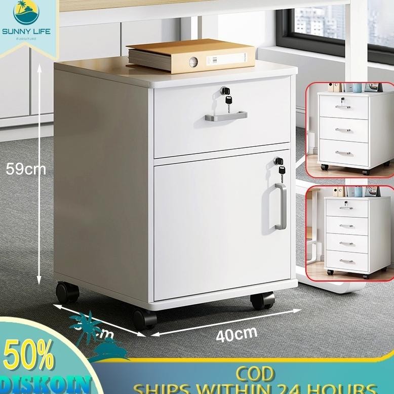 Meja Nakas Dengan Kunci Laci Lemari Kantor Laci Loker Kabinet Rendah Meja Nakas Bed Side Laci