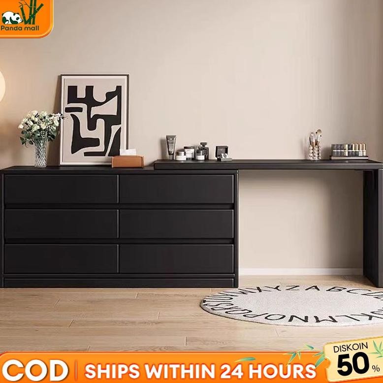 Meja Rias Dapat Rentangkan Meja Rias Aesthetic Meja Kamar Lemari Laci Bedside Table Lemari Kecil