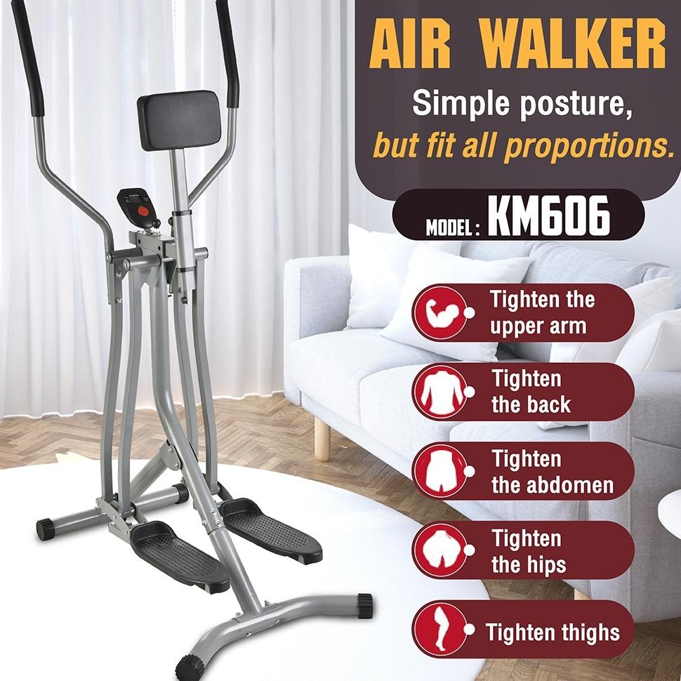 Air Walker Freestyle Glider Alat Fitness Olahraga Cardio Ergonomis KM606