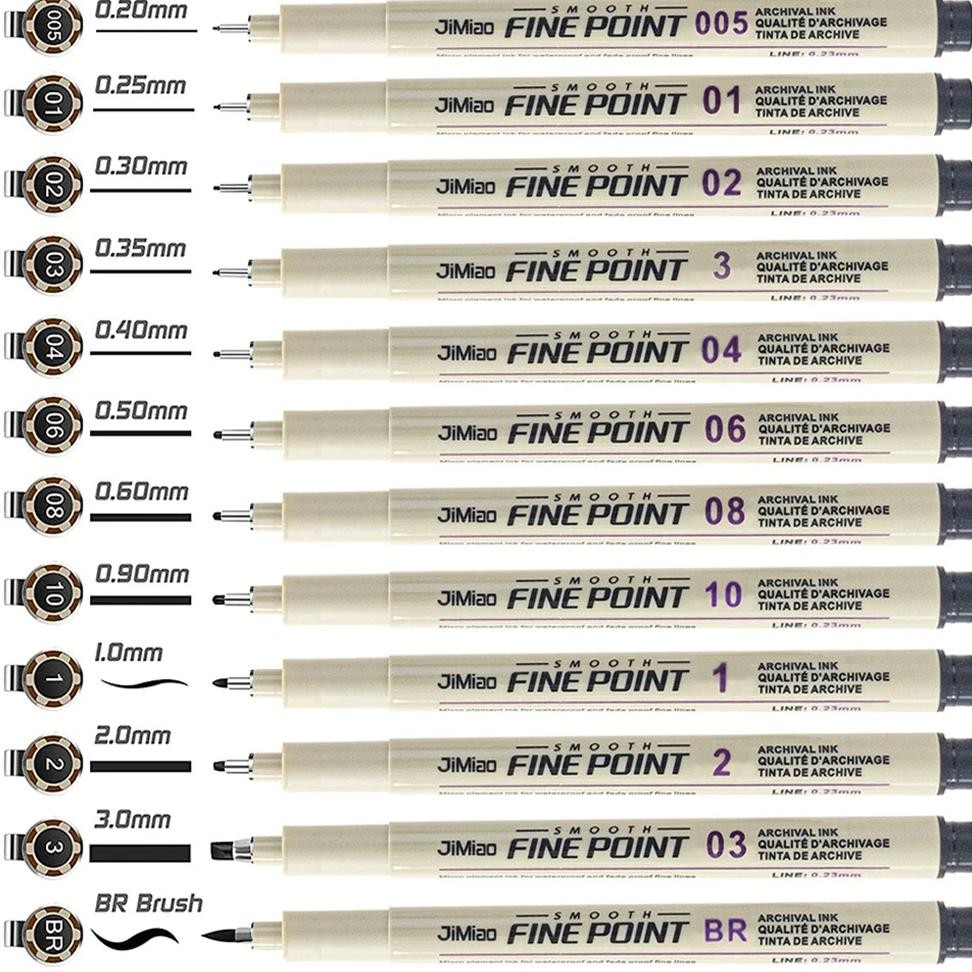 

Micro Fineliner Pens, Black Drawing Art Pens, Waterproof Ink Set Artist Sketch Outline Pen, Precision Drawing And Sketching Kit