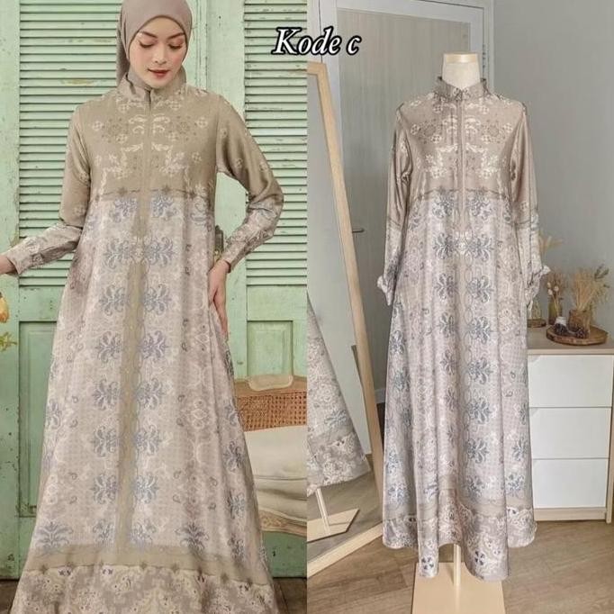 GAMIS DRESS SILKY PREMIUM MOTIF SERAGAM PENGAJIAN NIKAH TAKLIM