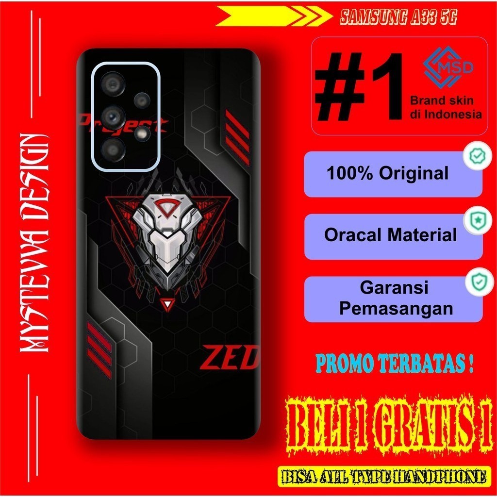 

Terlaris Presisi Samsung A33 5g Project 1 Casing/Stiker Panel Vynil Bisa Custom Dan COD