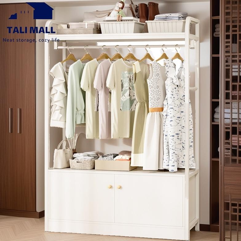 Lemari Pakaian Kayu Lemari Pakaian Minimalis Lemari Baju Gantung  Tertutup Lemari Anak 3 Susun120CM