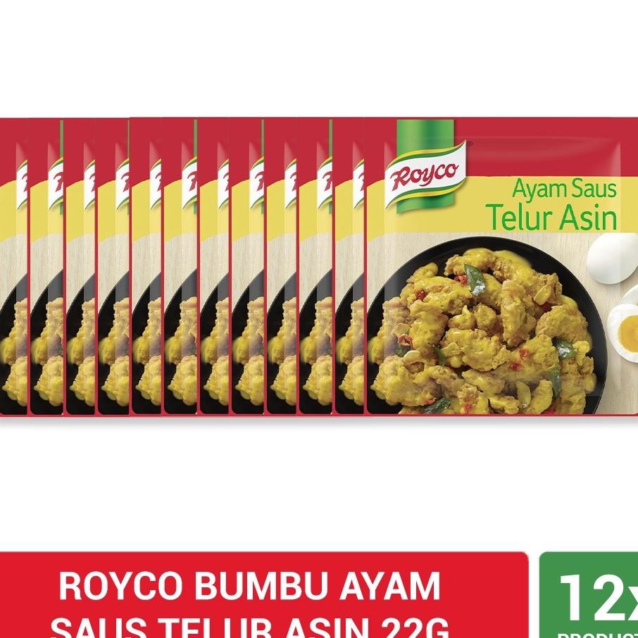 

Royco Bumbu Ayam Saus Telur Asin 22G Isi 12
