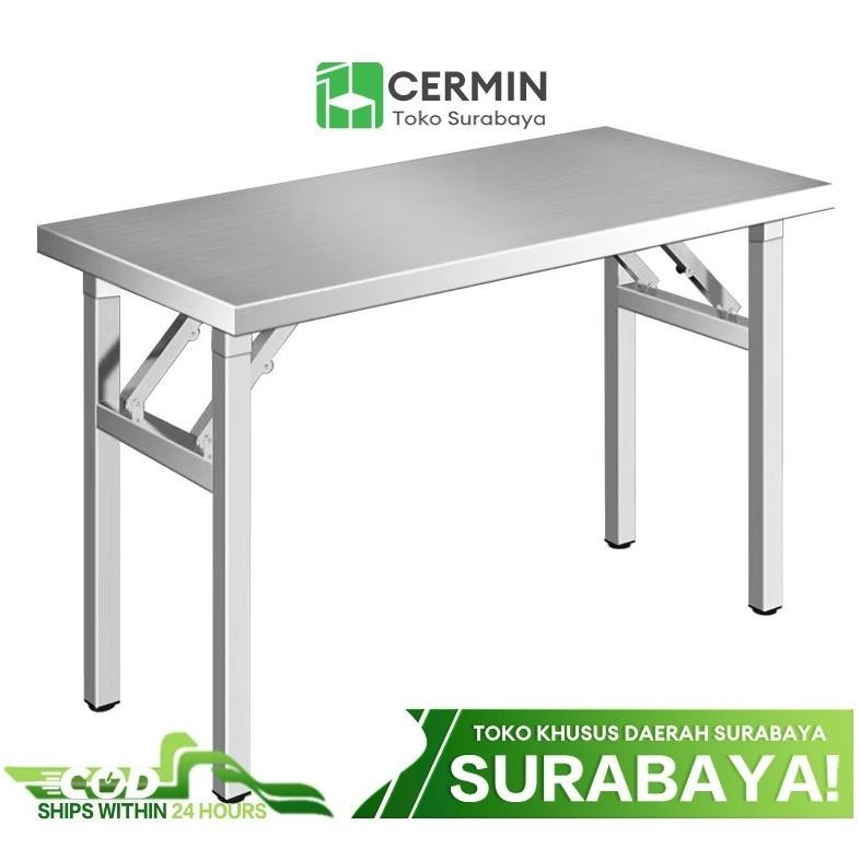 Meja Lipat Besi Meja Lipat Portable Meja Belajar Lipat Meja Bar Dapur Lipat Meja Pelatihan Serbaguna