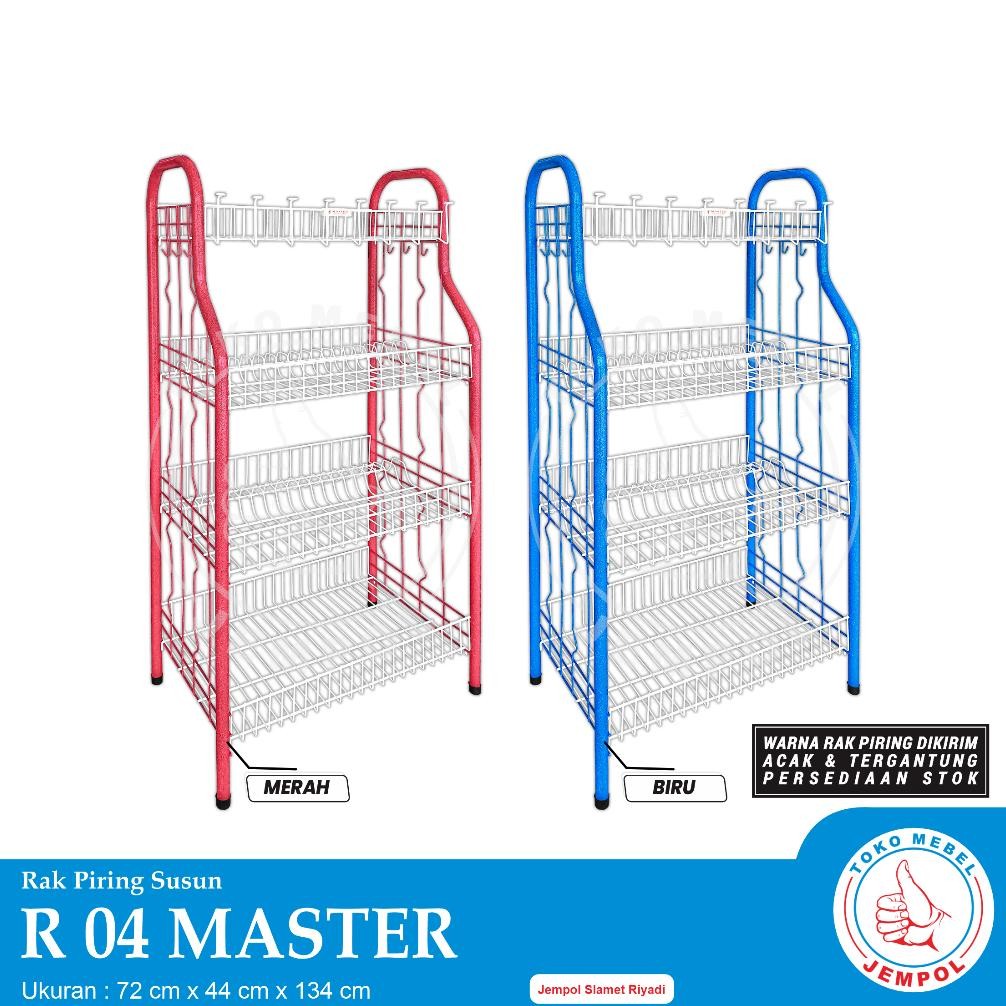 Rak Piring R04 MASTER Rak Dapur/Penyimpanan Serbaguna/Lemari Dapur/Rak Pengering Piring Dapur/Jempol