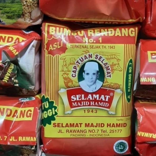 

Bumbu Pemasak Rendang Padang Racikan Khusus H Selamat Majid Hamid 250Gram