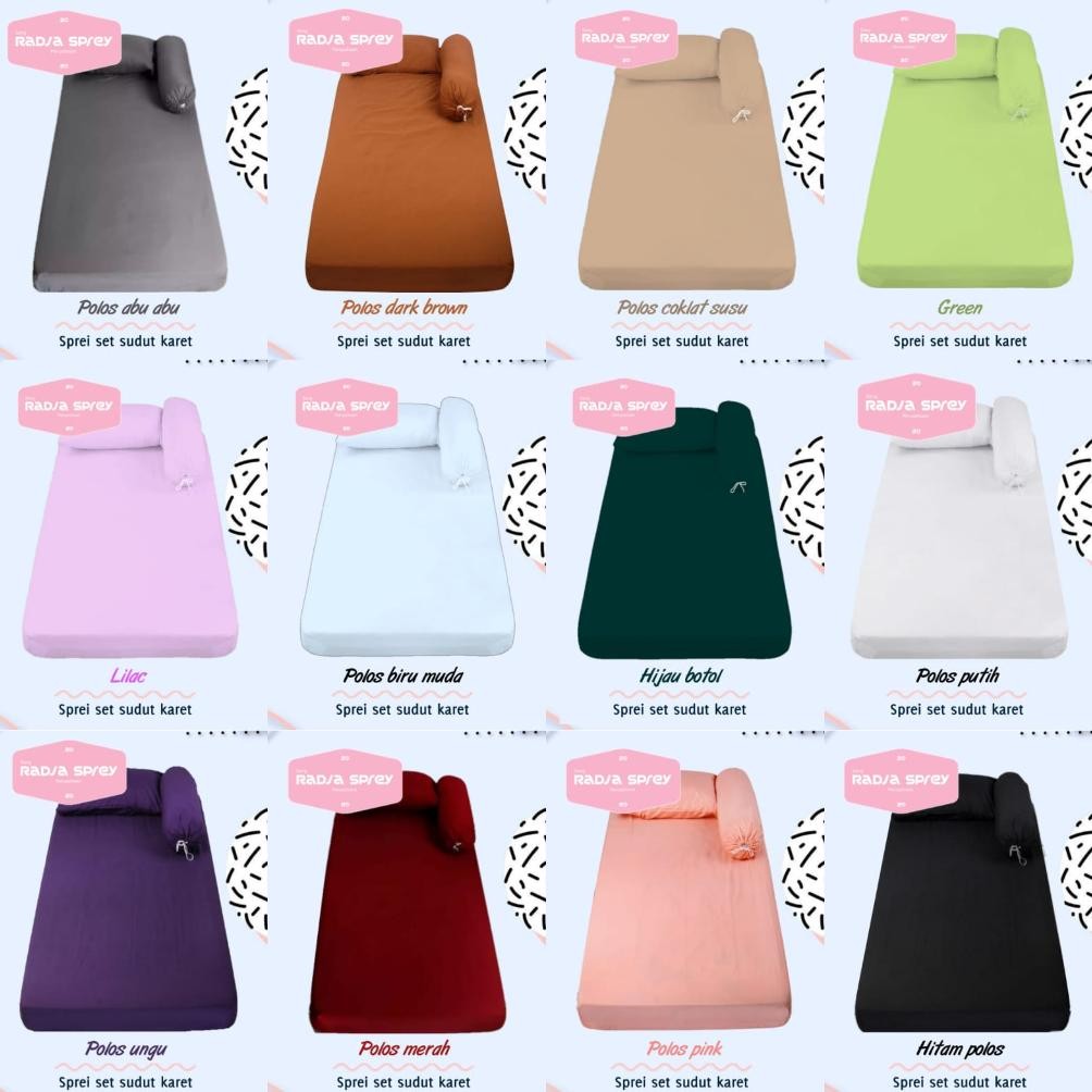 Sprei Set Polos  - 80x200x30 / 90x200x30 / 100x200x30 / 120x200x30