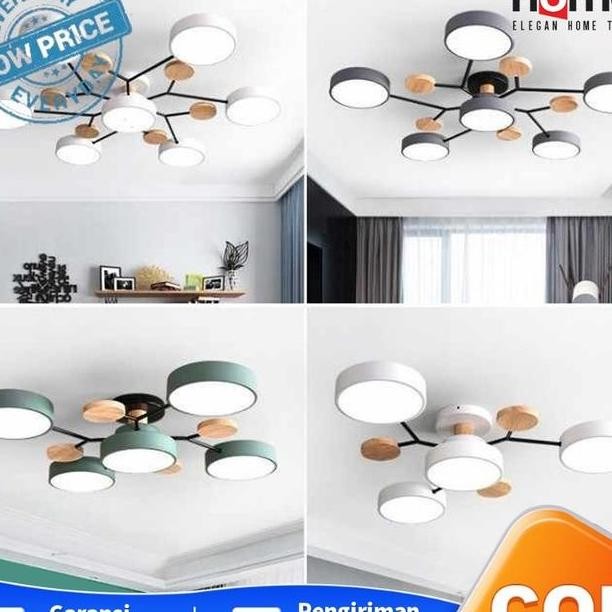 E.Home 3 Warna Lampu Plafon Ruang Tamu Lampu Gantung Ern Lampu Gantung Sederhana Lampu Gantung Led L