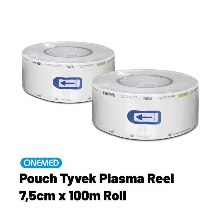 ONEMED Pouch Tyvek Plasma Roll 7,5 cm x 100 M Roll