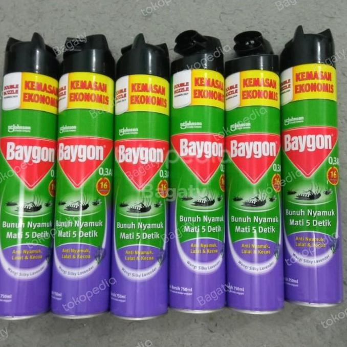 READY STOK Baygon Semprot 750 ml Silky Lavender