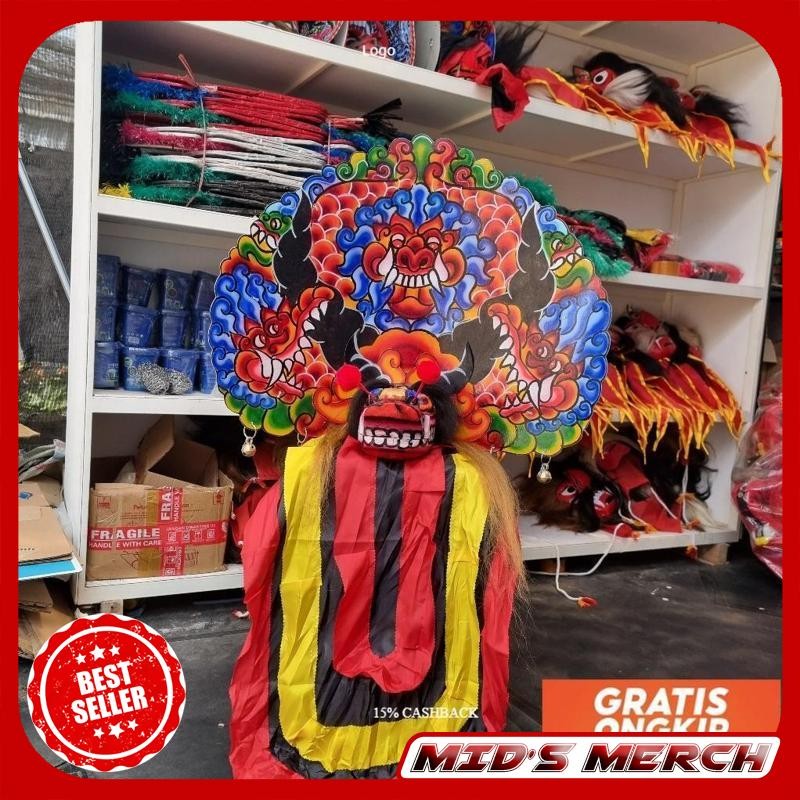 Stok Baru Barongan Caplok Kayu Coret Full Set Lengkap / Barongan Dewasa Jumbo Plipit Romo / Barongan
