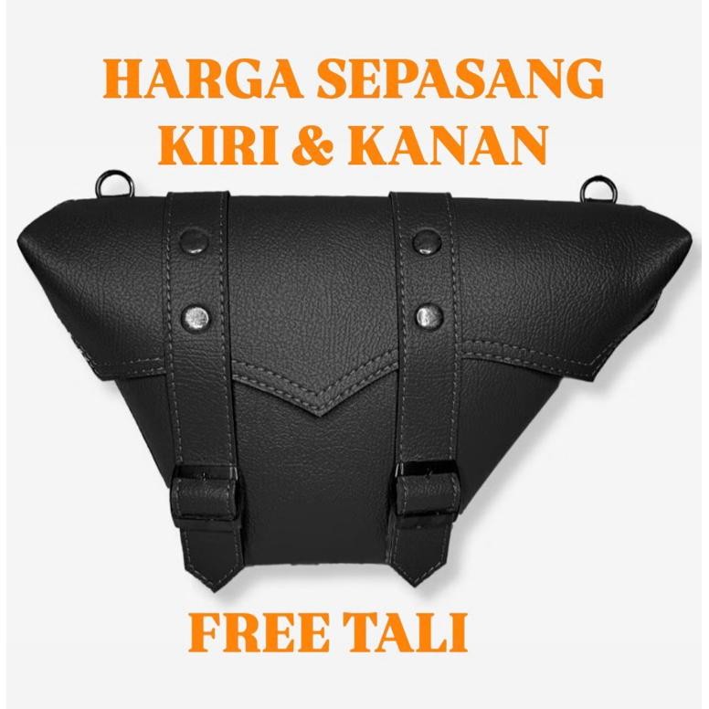 tas motor klasik sidebag side bag custom japstyle bratstyle bobber c70 honda win100 cb100 sepeda ont