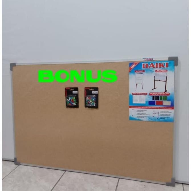 

Softboard / Cork board classic DAIKI gantung uk 60x120 cm Kualitas Original