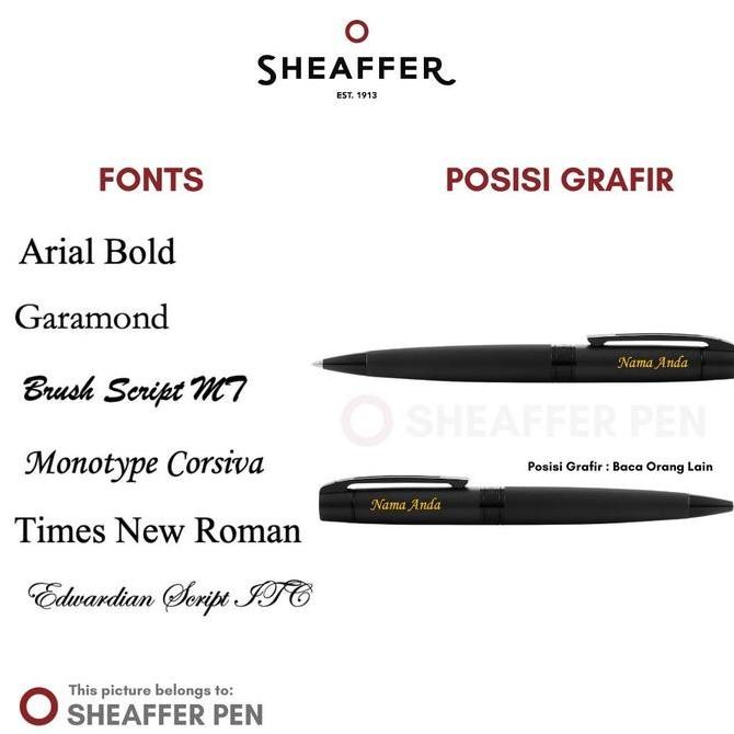 

Sheaffer 300 Matte Black Lacquer Rollerball Pen Kualitas Original