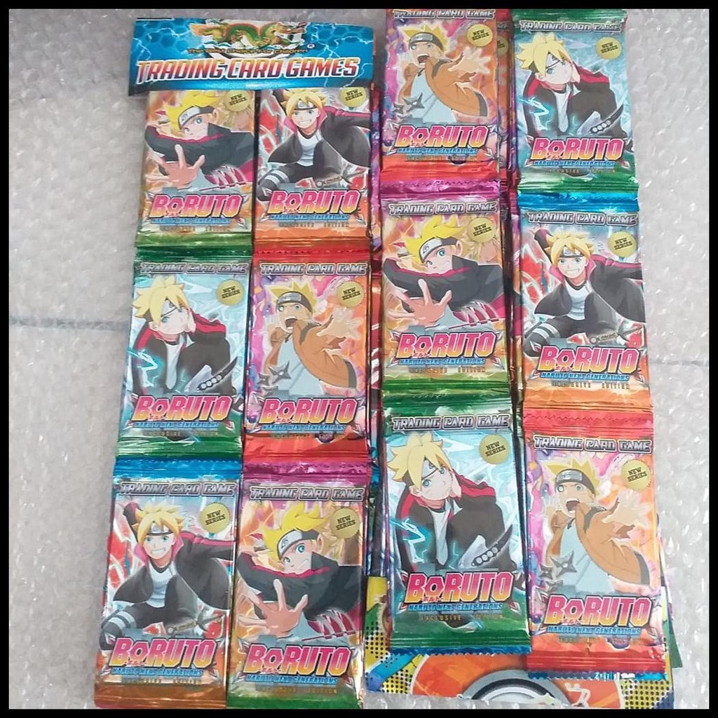 1 LUSIN MAINAN KARTU GBK BORUTO DAN NARUTO - KARTU TRADING CARD GAME NARUTO VS BORUTO