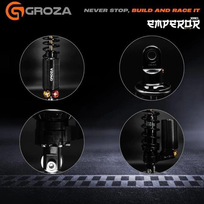 GROZA-EMPEROR 325 Single  Shock Matic Belakang Tabung Bawah Vario 125 150 Scoopy Beat Fi Beat Street