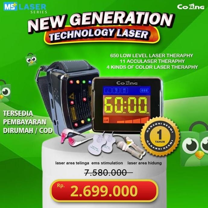 Jam Terapi Laser Plus Cozing Terbaru Free Intranasal + Tinnitus + EMS
