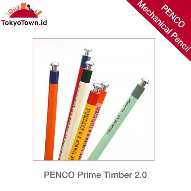 

PENCO Prime Timber mechanical pencil with lead sharpener # Uni, Pentel Kualitas Original