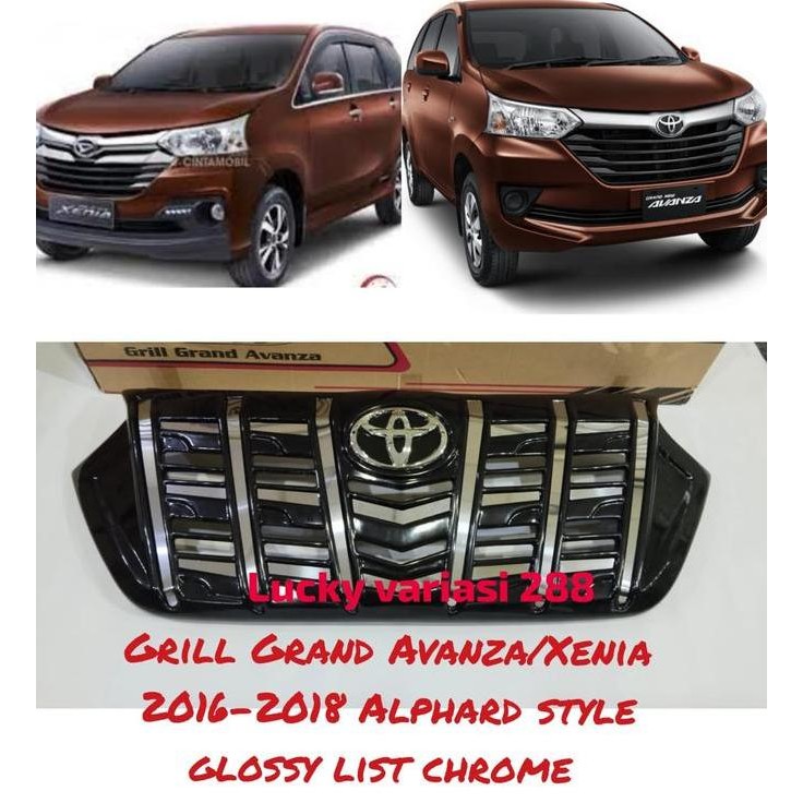 GRILL DEPAN GERIL GRAND AVANZA XENIA 2016 2017 2018 MODEL APOLLO GRILL MODEL ALPHARD GRAND AVANZA BA
