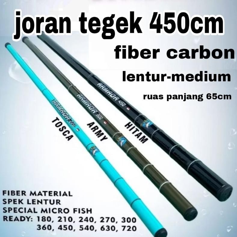 New Joran Tegek 4.5 Meter Oregon Neptune Ruas Panjang Termurah Joran Pancing Joran Tegek Joran Cutit