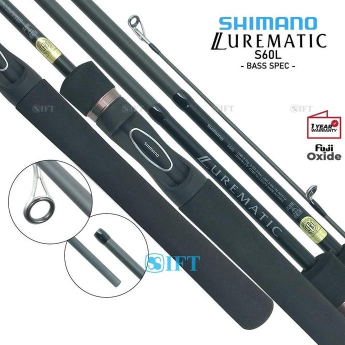 

Terlaris Joran Shimano Lurematic Bass | Fuji | Casting Kolam Sungai Muara Laut