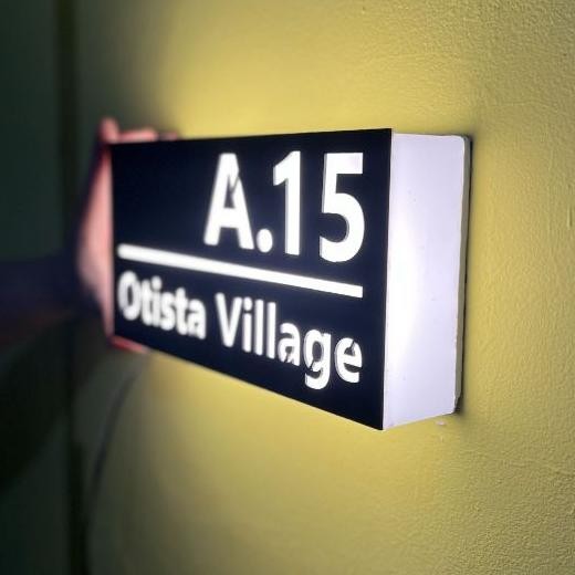 NEW Nomor Rumah Akrilik  Papan Nama Akrilik LED Neonbox Papan Nama Akrilik Neon Box Akrilik