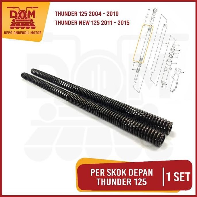 Promo Per Skok Depan THUNDER 125 2004 (PSP) SET ISI 2 - Peer Pir Ver Dalam As Linggis Sok Sekok Shoc
