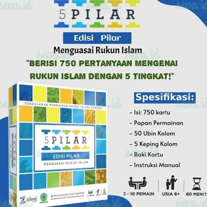 ISLAMIC BOARD GAME 5 PILAR EDISI PILAR MENGUASAI RUKUN ISLAM Kualitas Original