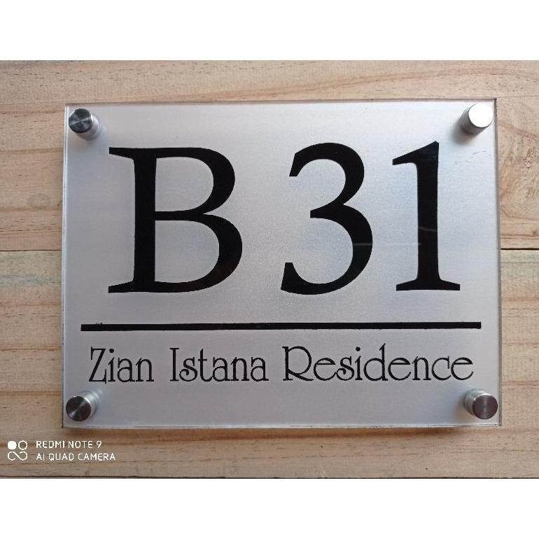 NEW Nomor Rumah acrylic lapis sunblast mewah