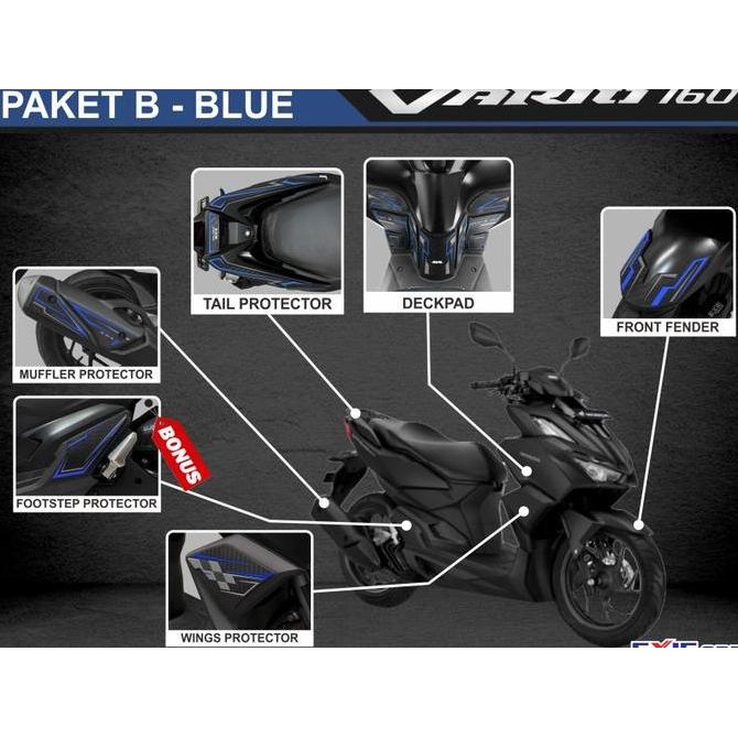PAKET BODY PROTECTOR MOTOR VARIO 160 - FULL SET AKSESORIS PELINDUNG BODY Kualitas Original