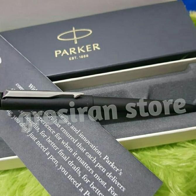 

Pulpen Parker vektor hitam original Custom logo ukir Grafir nama kado Kualitas Original