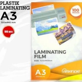 

Premium Plastik Laminating Press A3 Amanda 100 micron size 320 x 440mm