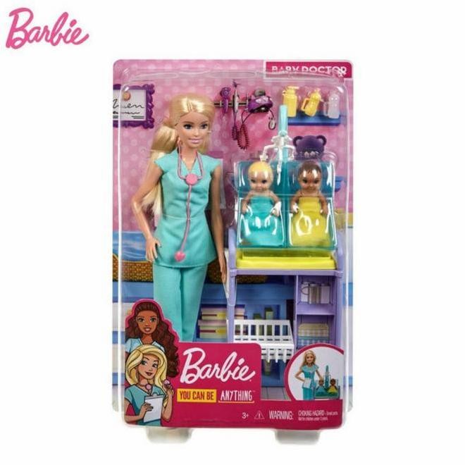 Barbie Baby Doctor Playset Mattel Boneka Barbie Dokter Kualitas Original