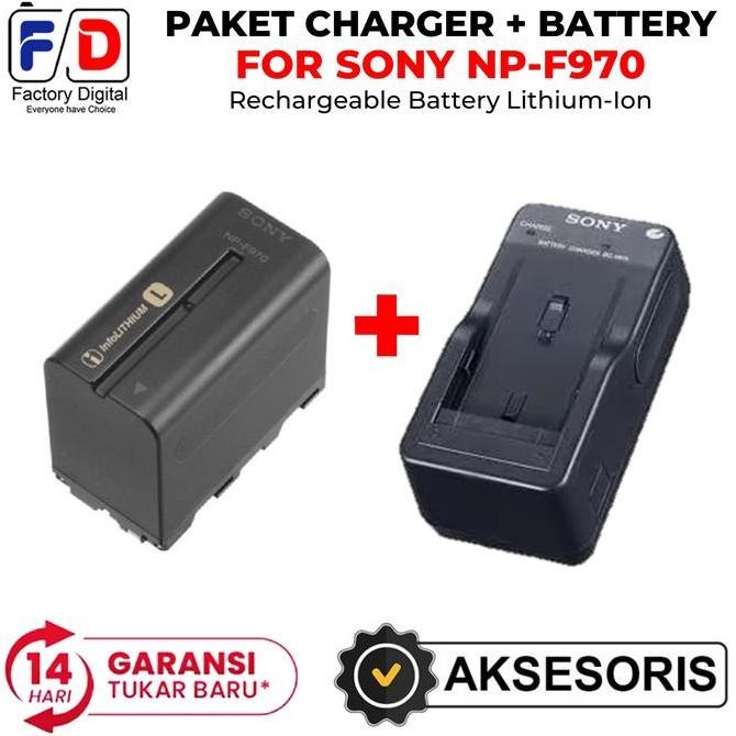 Baterai Sony NP-F970 NP-F970 Baterai Charger Sony BC-V615 Kualitas Original