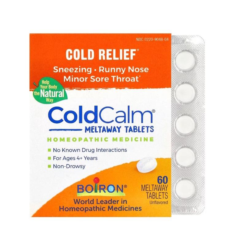 

Boiron Coldcalm Meltaway Ages 4+ Unflavored 60 Meltaway Tablets