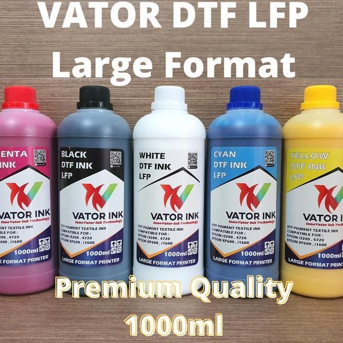 

TINTA DTF VATOR DTF LFP Large Format Printer 1000ml Hasil Warna Pekat Kualitas Original