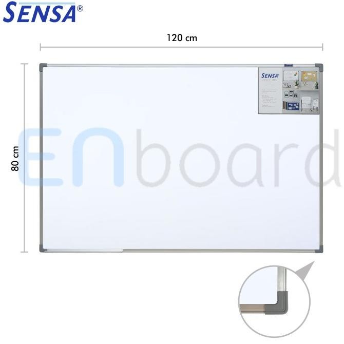 

Papan Tulis Whiteboard Gantung Magnet Single Face Sensa 80 x 120 cm Kualitas Original