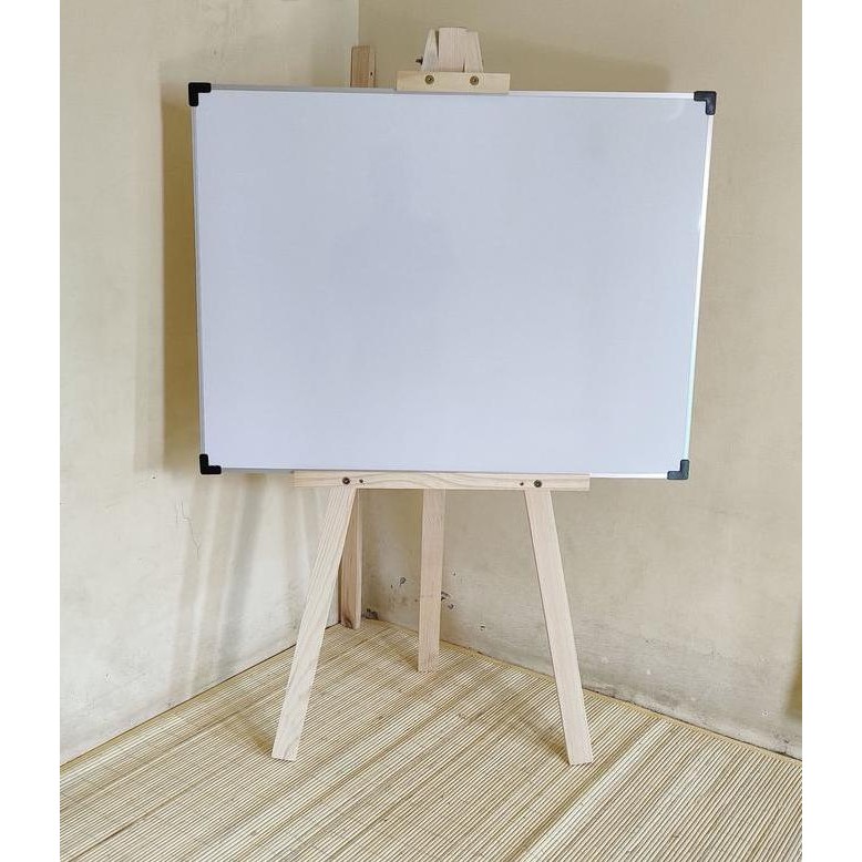 

whiteboard Standing 60x80 cm gratis spidol dan penghapus Kayu Plastik Putih Paper Kualitas Original